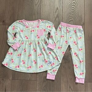 Watercolor Clothing Co Love and Grow Spring Floral Pretty Playful 3T Lounge Set